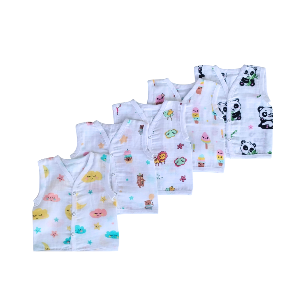 soft muslin jabla button combo for newborn babies