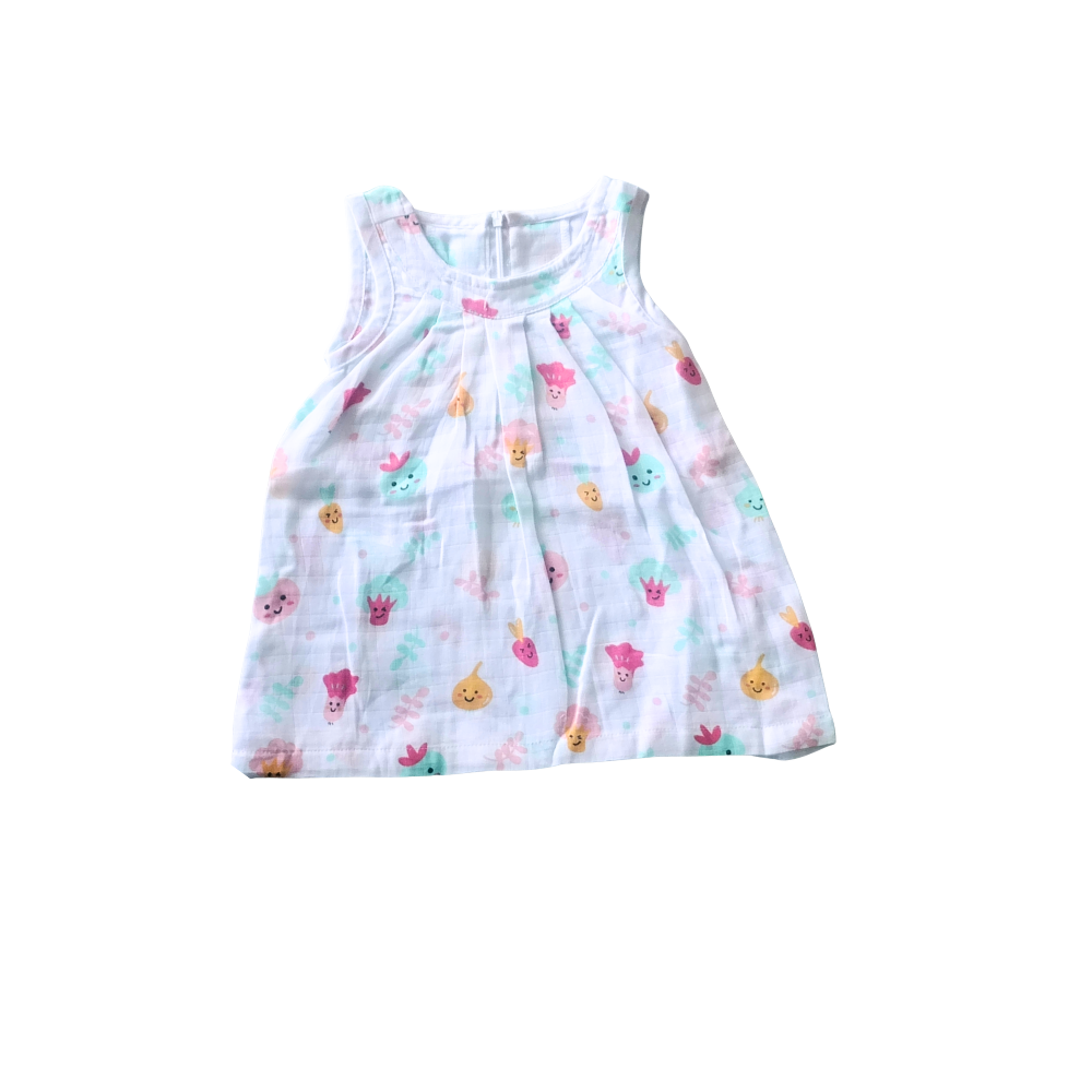 stylish muslin frock zip baby wear for girls