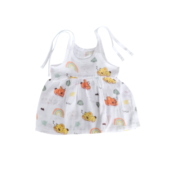 cute cotton knot frock for baby girls