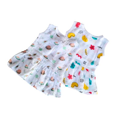 Frock Button – Saturn Planet & Color Shape Design Pack of 2