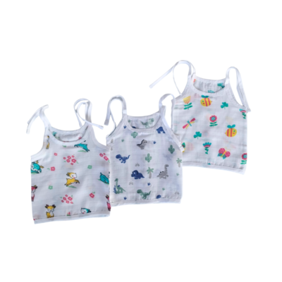 Muslin Knot Jabla Combo Pack of 3 – Deer, Dinosaur & Bee Prints