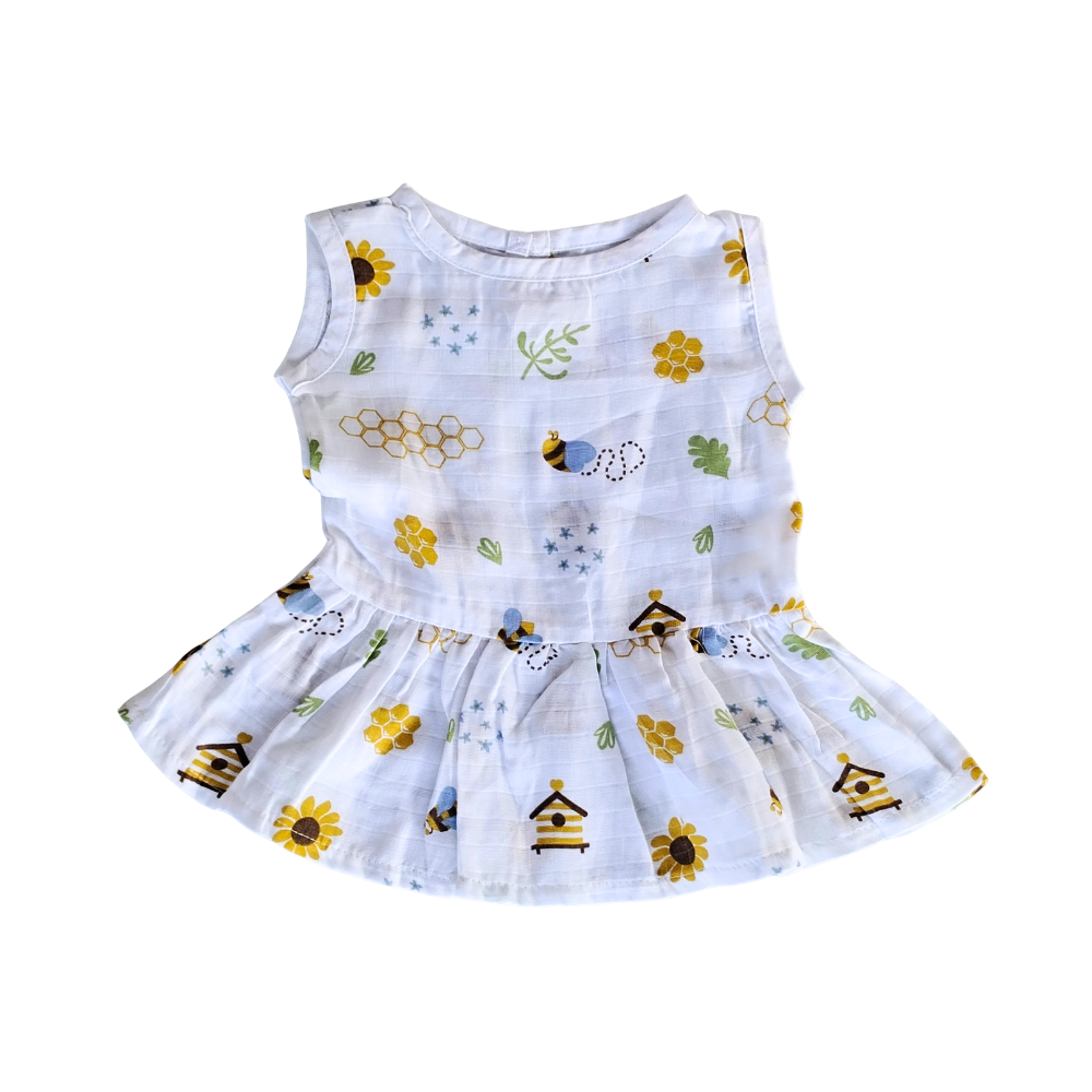 Muslin Frock Button – Honey Bee Design Baby Wear