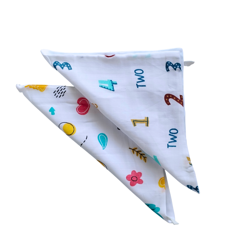 Wipes 3 Layer Combo – Heart & Numbers Print Pack of 2
