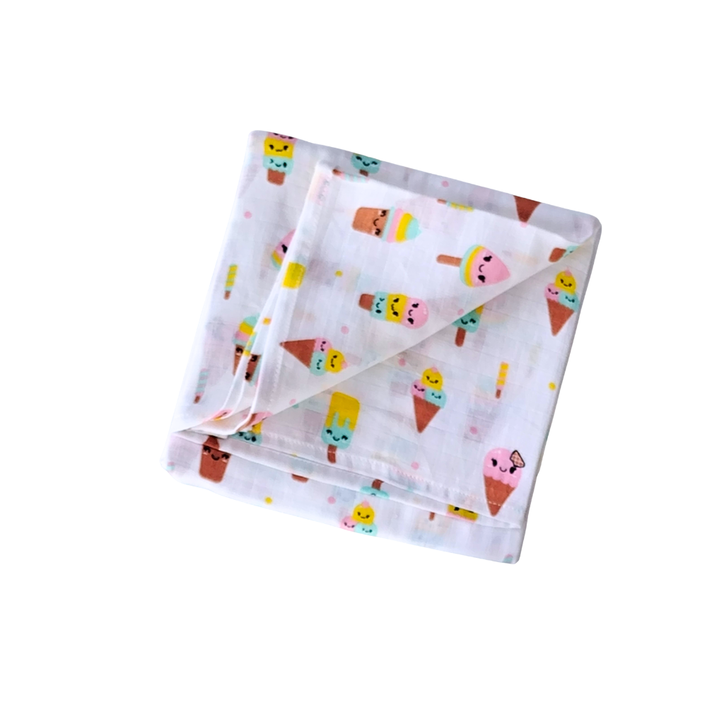 Muslin Bath Towel – Ice Cream Design Wrap