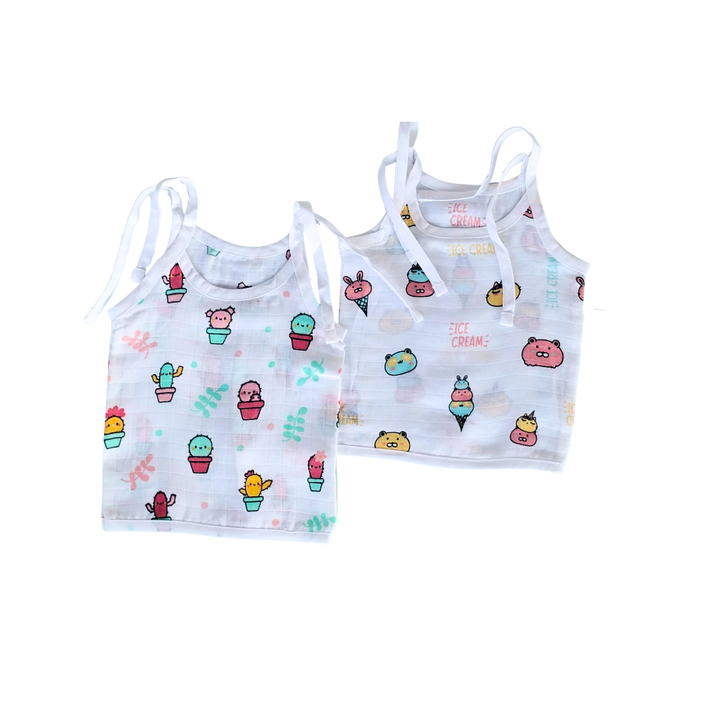 Knot Jabla Combo Pack of 2 – Cactus & Ice Cream Design Baby Wear
