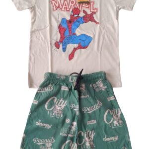 Boys  Marvel Print T-Shirt & Shorts Set – Premium Kids Casual Wear